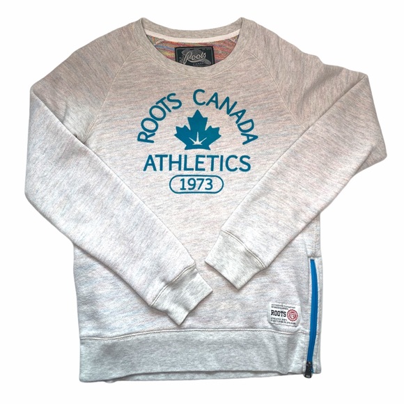 Roots rainbow thread crew pullover S